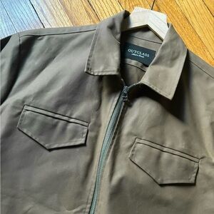 Outclass Olive Green Harrington Jacket